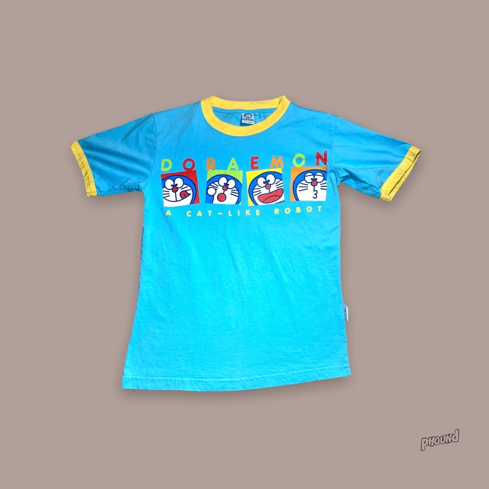 DORAEMON A Cat Like Robot Rare Print Cool Planet Shirt S